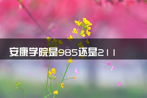 安康学院是985还是211 含金量怎么样