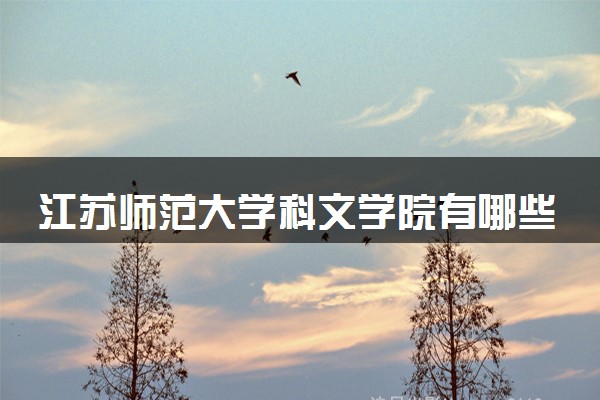 江苏师范大学科文学院有哪些热门专业 推荐的王牌专业