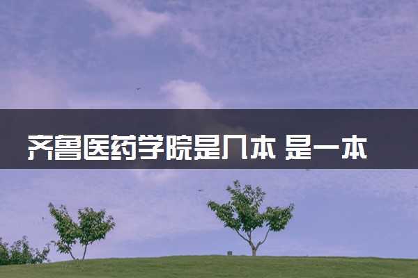 齐鲁医药学院是几本 是一本还是二本大学