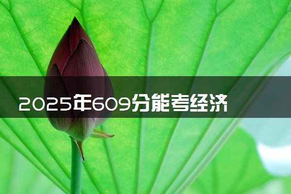 2025年609分能考经济学专业吗 609分经济学专业大学推荐