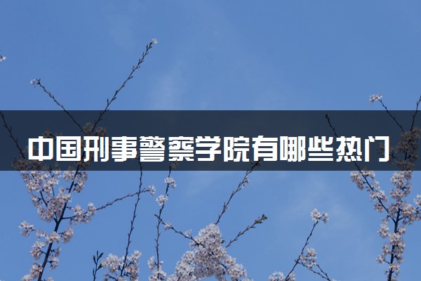 中国刑事警察学院有哪些热门专业 推荐的王牌专业