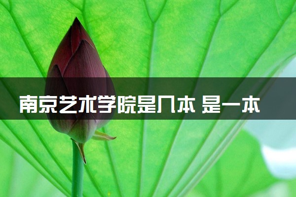 南京艺术学院是几本 是一本还是二本大学