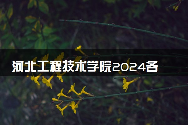 河北工程技术学院2024各省录取分数线及最低位次是多少