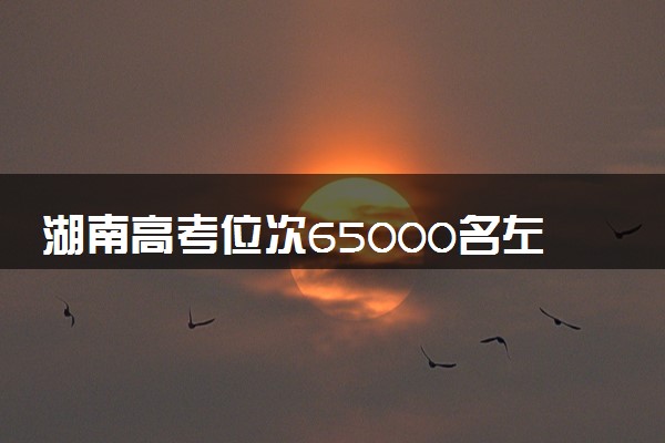 湖南高考位次65000名左右报什么大学好（2025年参考）