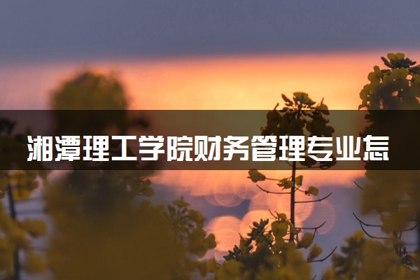 湘潭理工学院财务管理专业怎么样 录取分数线多少