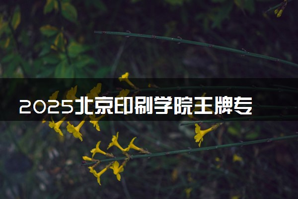2025北京印刷学院王牌专业有哪些 最好的专业是什么