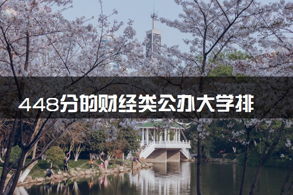 448分的财经类公办大学排行榜（2025考生参考)