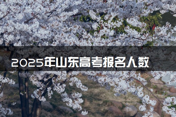 2025年山东高考报名人数预测 大概多少人参加高考