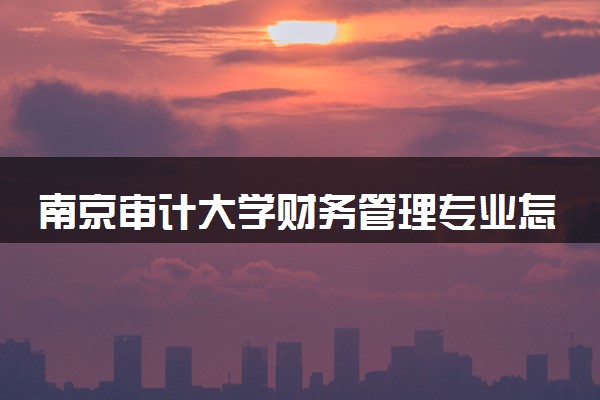 南京审计大学财务管理专业怎么样 录取分数线多少