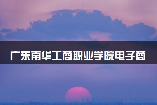 广东南华工商职业学院电子商务专业怎么样 录取分数线多少