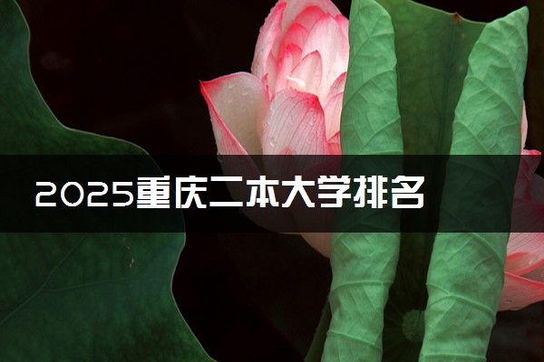 2025重庆二本大学排名 最低录取分数线是多少
