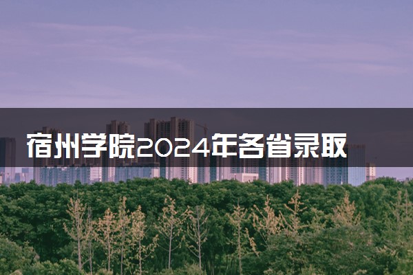 宿州学院2024年各省录取分数线 多少分能考上
