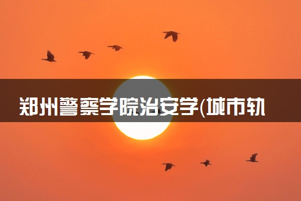 郑州警察学院治安学（城市轨道安全与执法方向）专业怎么样 录取分数线多少