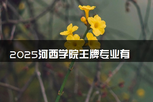 2025河西学院王牌专业有哪些 最好的专业是什么