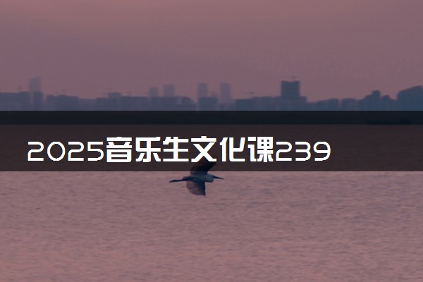 2025音乐生文化课239分能上云南经济管理学院吗
