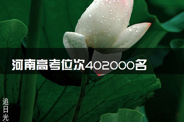 河南高考位次402000名左右报什么大学好（2025年参考）