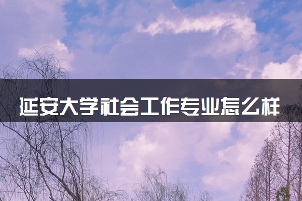 延安大学社会工作专业怎么样 录取分数线多少