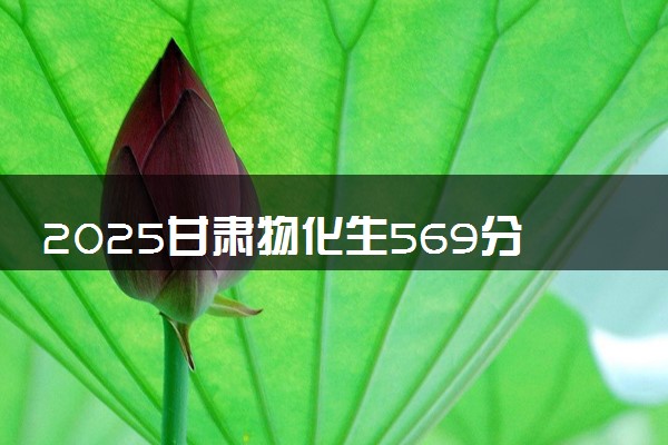 2025甘肃物化生569分左右能上什么大学 可以报考的院校名单