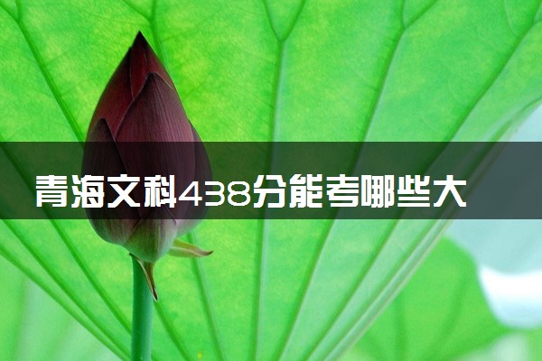 青海文科438分能考哪些大学 2025考生稳上的大学名单