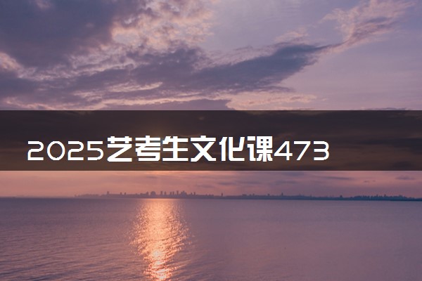 2025艺考生文化课473分能上黑龙江八一农垦大学吗