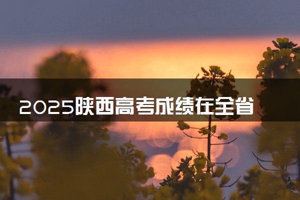 2025陕西高考成绩在全省排名怎么查 位次查询方法