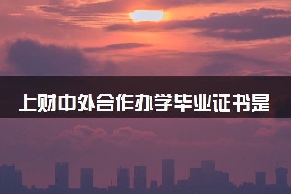 上财中外合作办学毕业证书是什么 毕业要求高吗