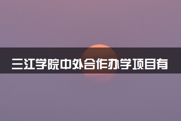 三江学院中外合作办学项目有哪些 要出国吗