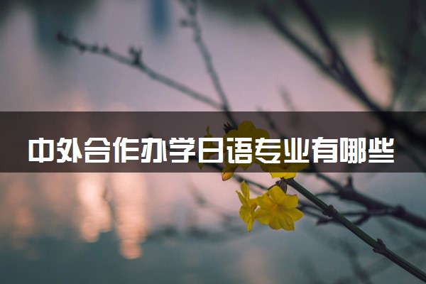 中外合作办学日语专业有哪些大学 就业前景怎么样