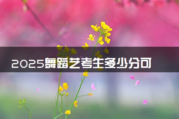 2025舞蹈艺考生多少分可以报四川文化传媒职业学院