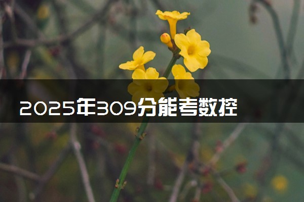 2025年309分能考数控技术专业吗 309分数控技术专业大学推荐