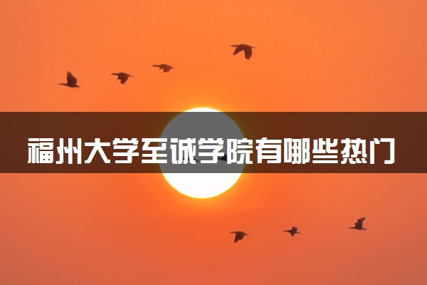 福州大学至诚学院有哪些热门专业 推荐的王牌专业