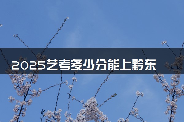 2025艺考多少分能上黔东南民族职业技术学院 最低分数线是多少