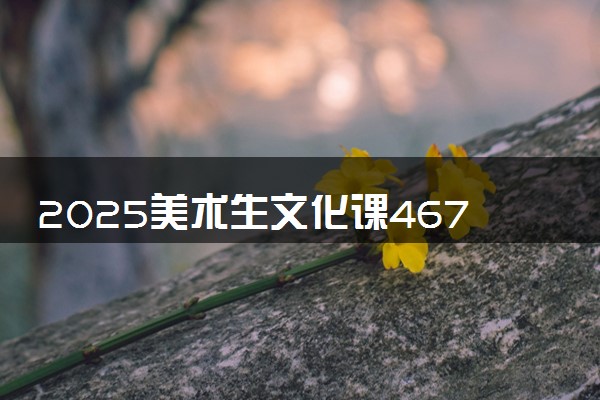 2025美术生文化课467分能上山东艺术学院吗