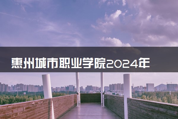 惠州城市职业学院2024年各省录取分数线 多少分能考上