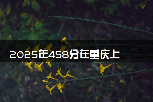 2025年458分在重庆上什么大学好 近三年录取分数线是多少