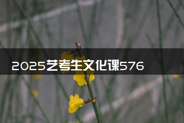2025艺考生文化课576分能上上海财经大学吗