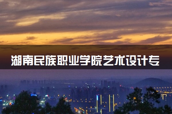 湖南民族职业学院艺术设计专业怎么样 录取分数线多少