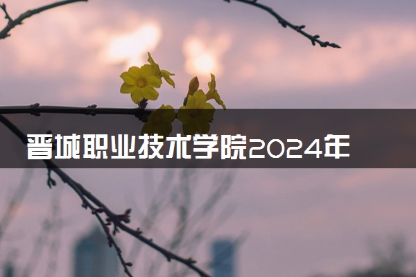 晋城职业技术学院2024年各省录取分数线 多少分能考上
