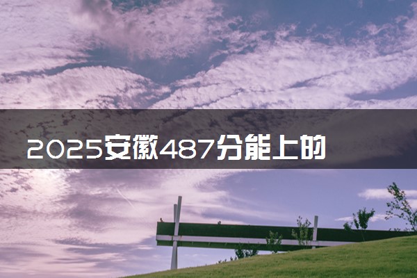 2025安徽487分能上的大学有哪些 可以报考院校名单