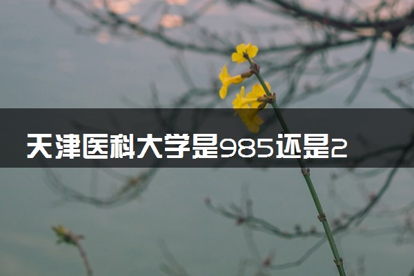 天津医科大学是985还是211 含金量怎么样