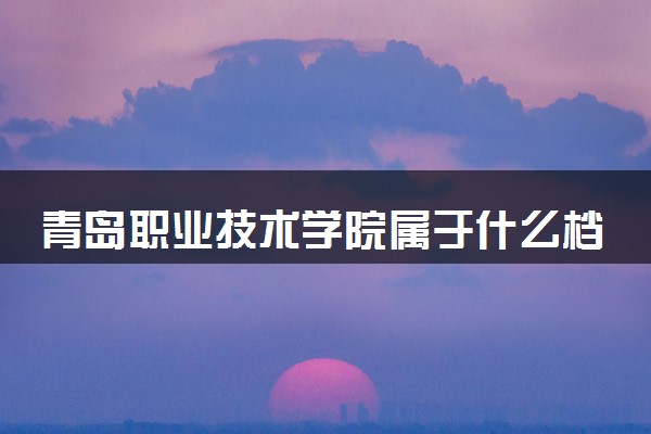 青岛职业技术学院属于什么档次 学校好不好
