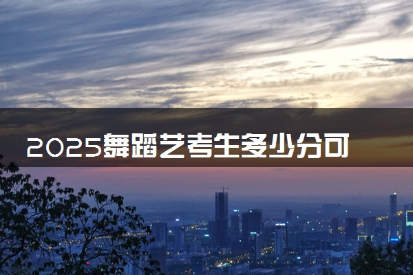 2025舞蹈艺考生多少分可以报东营职业学院