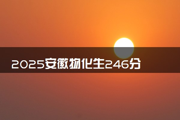 2025安徽物化生246分左右能上什么大学 可以报考的院校名单