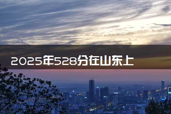 2025年528分在山东上什么大学好 近三年录取分数线是多少