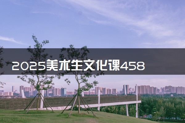 2025美术生文化课458分能上海南师范大学吗