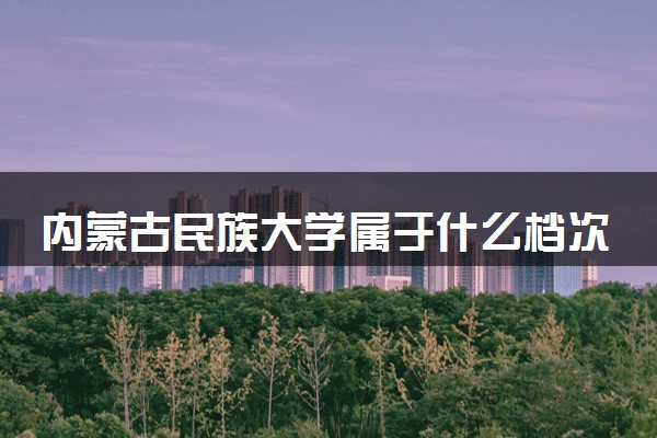 内蒙古民族大学属于什么档次 学校好不好