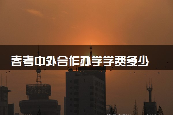 春考中外合作办学学费多少 最便宜的学校是哪所