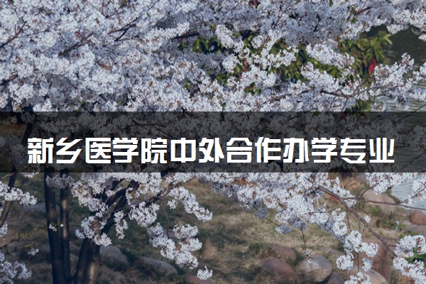 新乡医学院中外合作办学专业有哪些 好就业吗