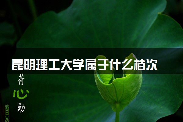 昆明理工大学属于什么档次 学校好不好