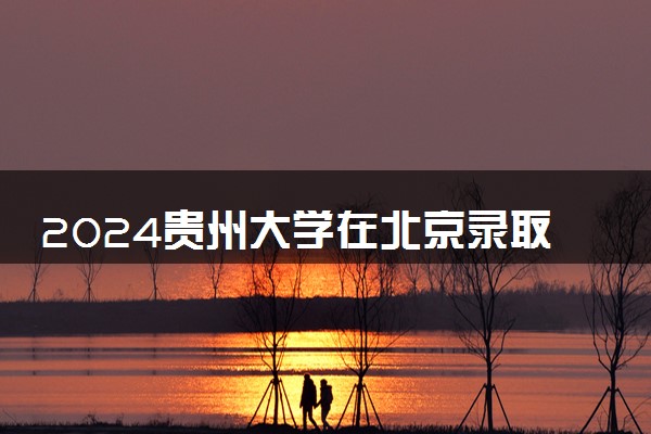2024贵州大学在北京录取分数线 各专业分数及位次
